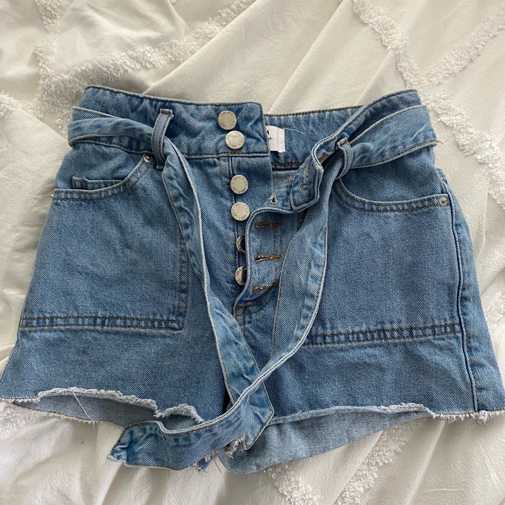 Miss Selfridge High Waisted Tie Shorts
